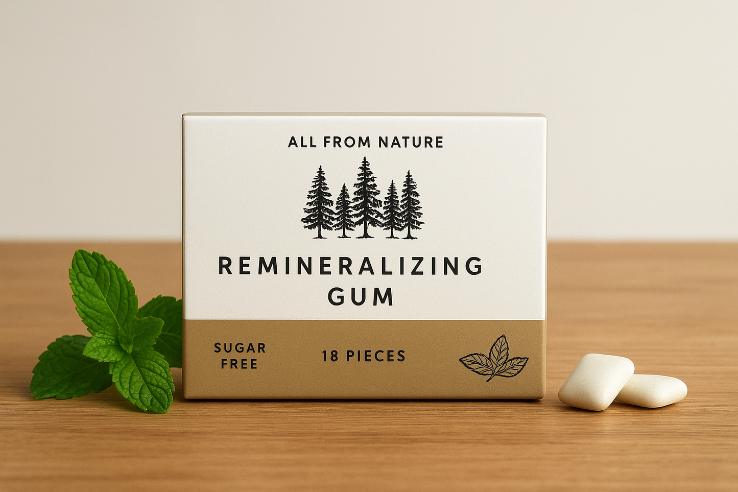 Organic Remineralizing Chewing Gum