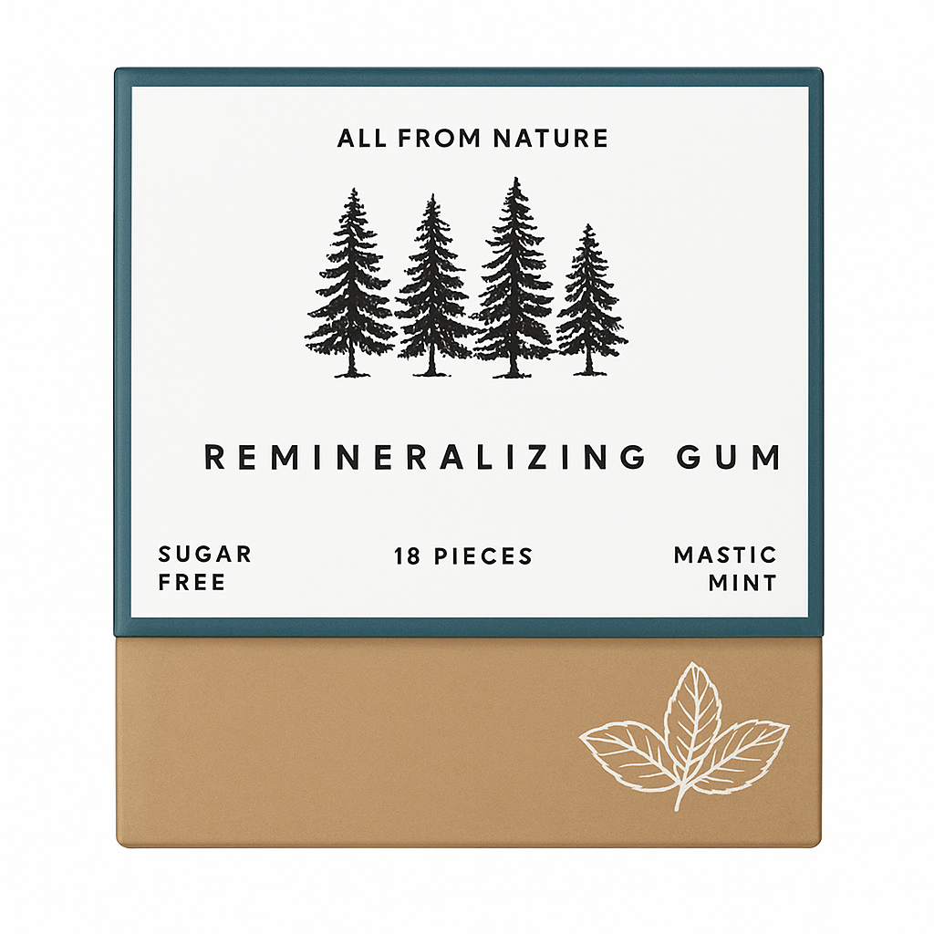 Organic Remineralizing Chewing Gum