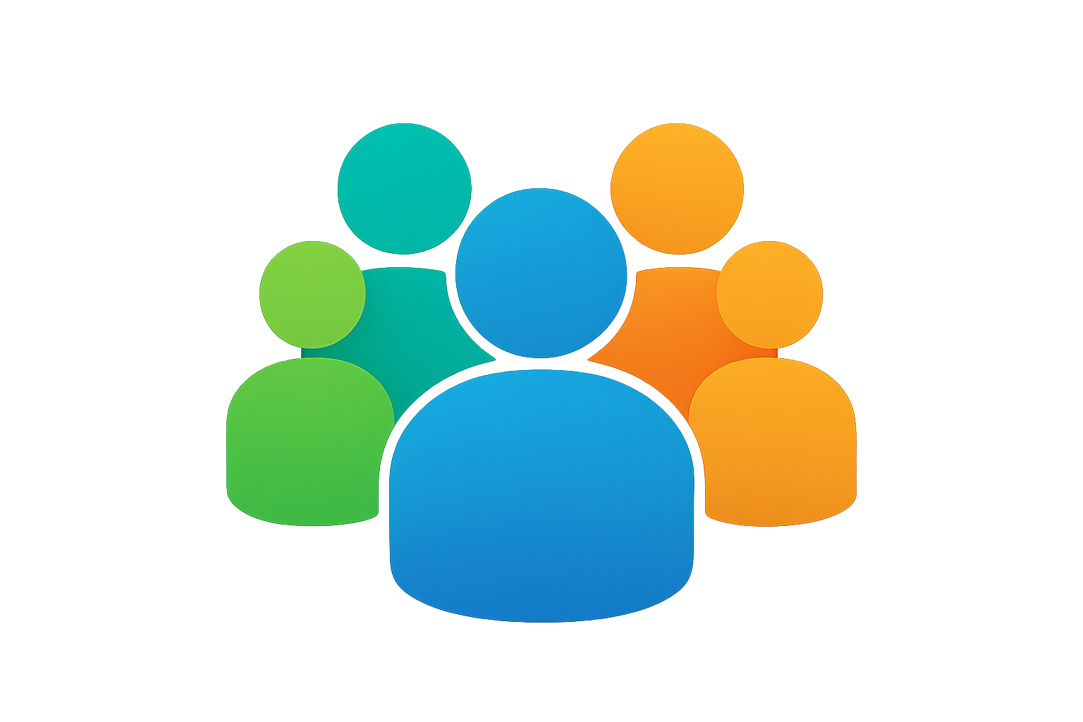 people icon colored transparent